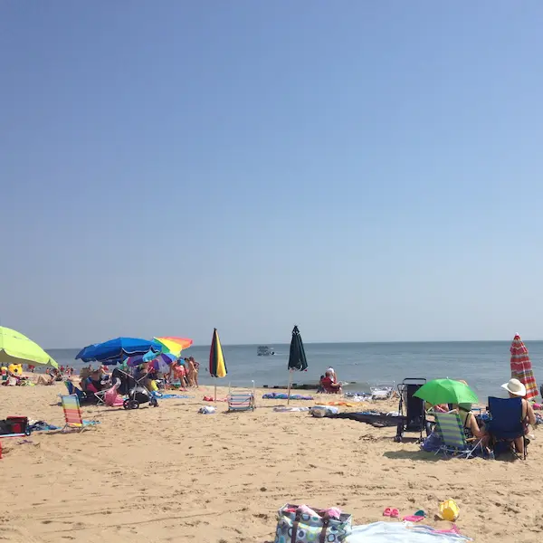 Playa de Rehoboth Beach en verano, Delaware.